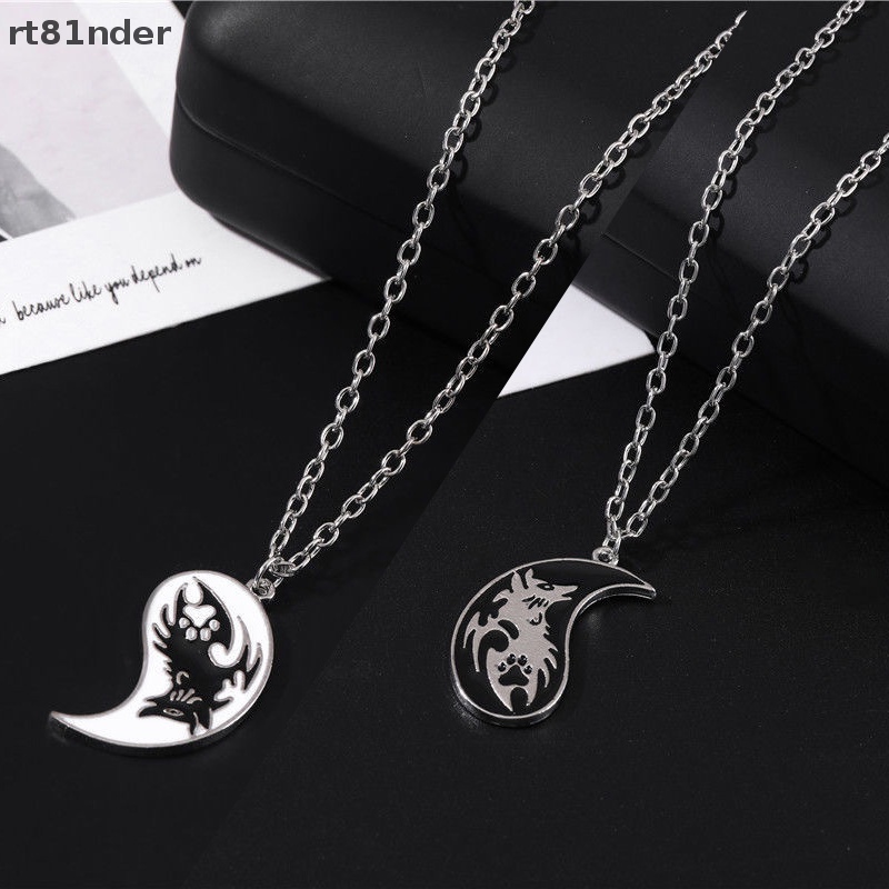 Rt Yin And Yang Vòng cổ Mặt Hình Rồng Hai Cánh Hoa Hợp Kim Thời Trang Làm Quà Sinh Nhật Cho Cặp Đôi n