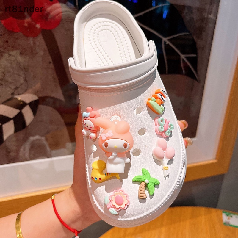 Rt 1 Bộ Phụ Kiện Trang Trí Giày Hình Giày Croc Hoạt Hình Dễ Thương Có Thể Tháo Rời DIY Làm Quà Tặng Lễ Hội Cho Bé n