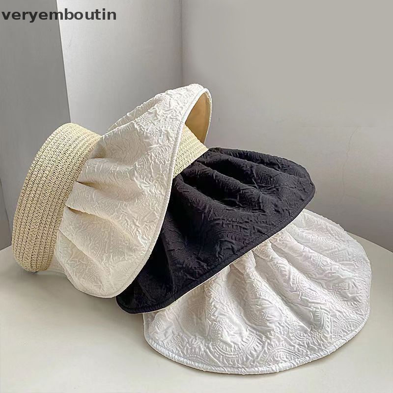 Nón Tai Bèo Vành Rộng Hở Chóp Chống Tia Cực Tím Tùy Chỉnh Phong Cách Hàn Quốc Dễ Phối Đồ Thời Trang