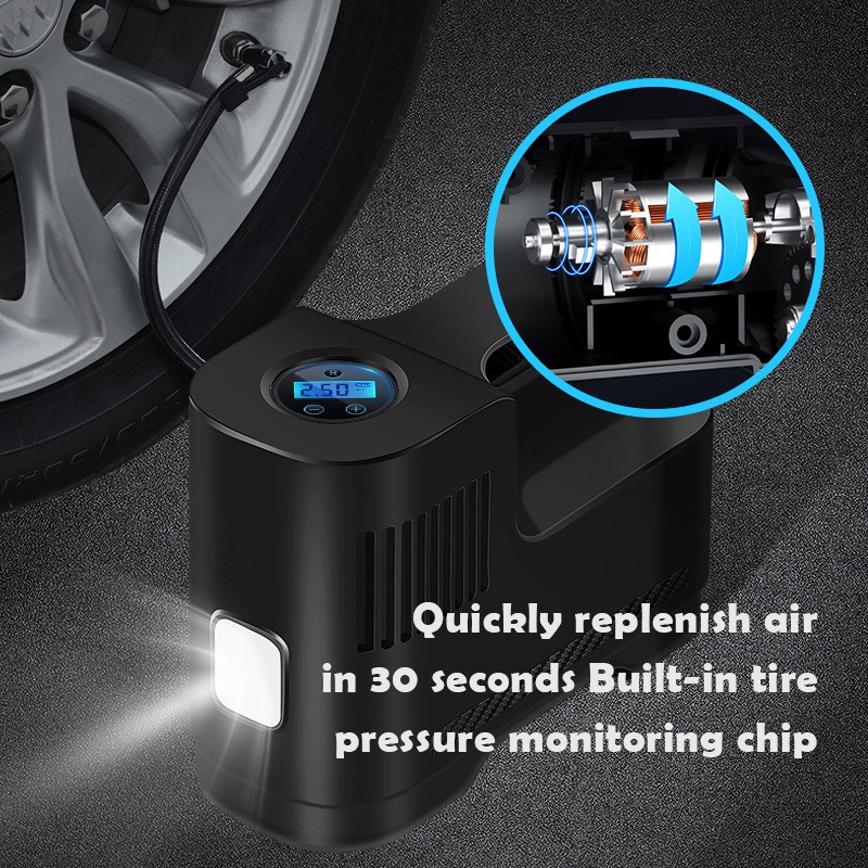Máy Bơm Lốp Xe Không Dây, Tiết Kiệm Thời Gian Và Sức Lực, Máy Bơm Xe Máy Bằng Điện Công Suất Cao, Tự Ngắt Tiện Lợi