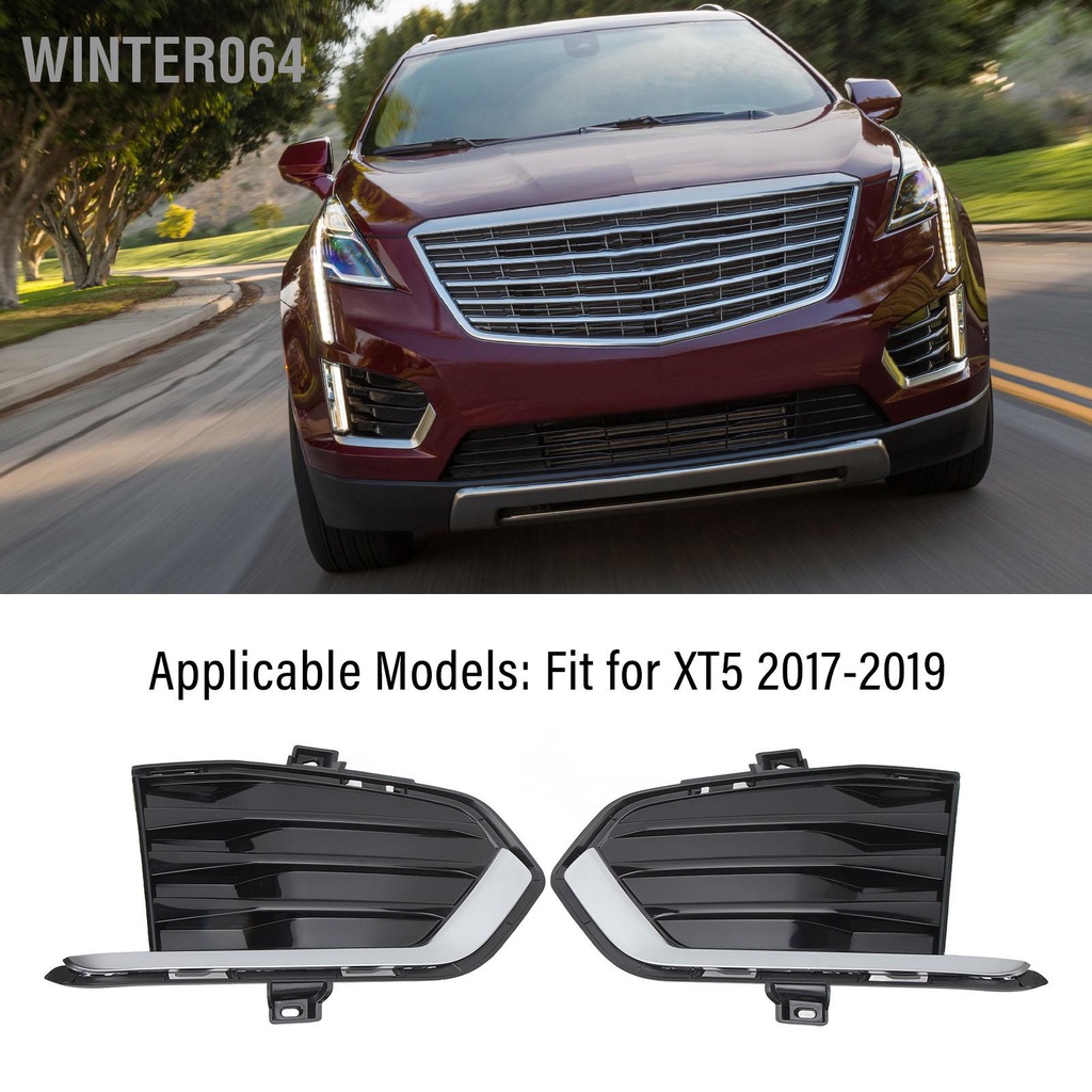 Winter064 1 Ốp Lưng Sương Mù Bao Dạng Lưới Tản Nhiệt SK601905 Đen Trái Bên Phải Đèn Đúc Viền Phù Hợp Cho XT5 2017 Đến 2019