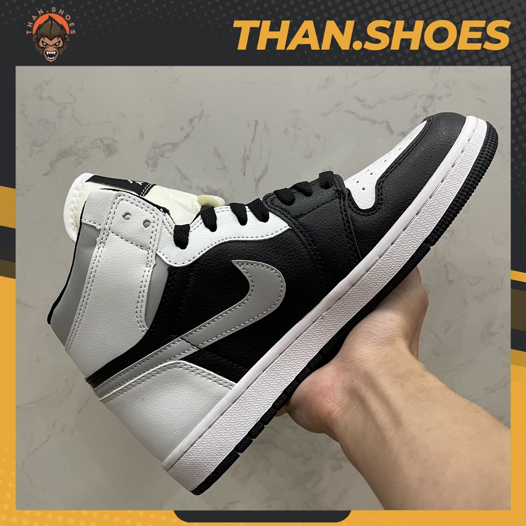 Giày JD1 Mid Black Smoke Grey, JD1 Cao Đen Xám - Than.Shoes