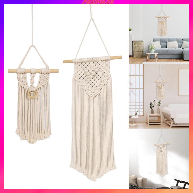 [Predolo2] Macrame Đan Treo Tường Trang Trí Mặt Dây Phong Cách Bohemian Cho Đám Cưới Dorm Cửa Sổ