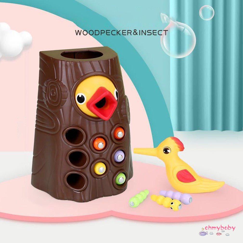 [OMB] Họ Toyspecker Bắt Sâu Động Vật Ăn Trò Chơi Chim Nhỏ Trẻ Em Giáo Dục Bộ Đồ Câu Cá Quà Tặng [Z/16]