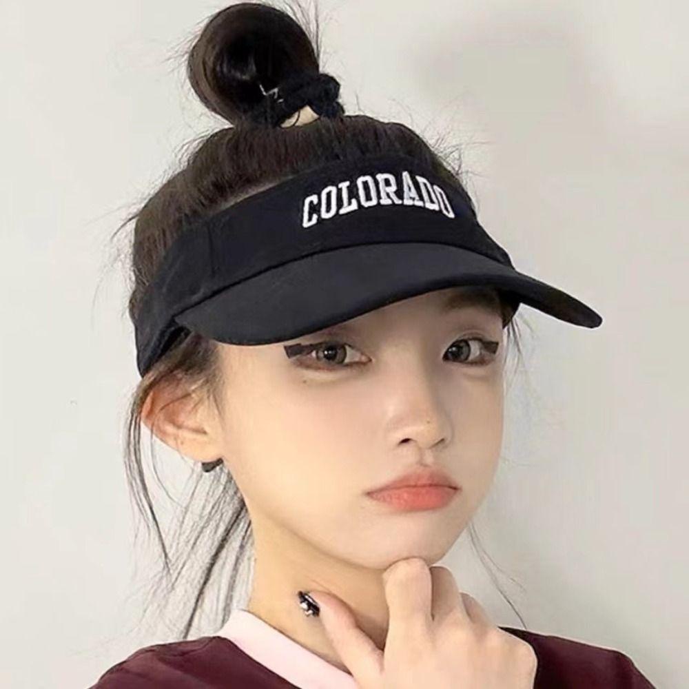 Mũ Lưỡi Trai Hở Chóp Chống Nắng In Chữ Đơn Giản Thời Trang Cho Nam Và Nữ