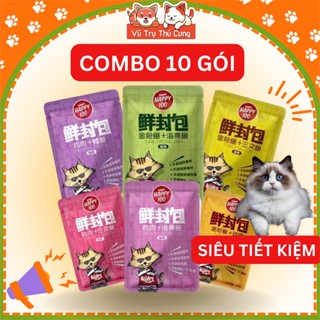 Combo 10 gói Pate Wanpy Happy 100 cho Mèo