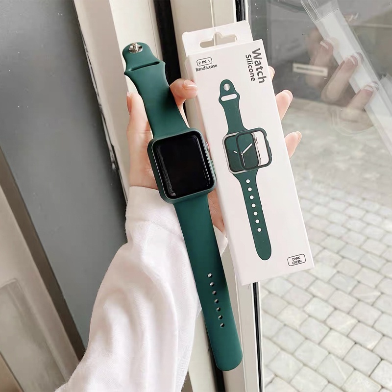 Dây Đeo 2 Trong 1 Cho Đồng Hồ Thông Minh Apple Watch 41mm 45mm 44mm 42mm 40mm 38mm 8 / 7 / 6 / SE / 5 / 4 / 3