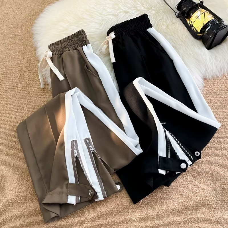 Quần Thể Thao Ống Rộng Lưng Cao Phong Cách Xuân Hè Mới Cho Nam Nữ