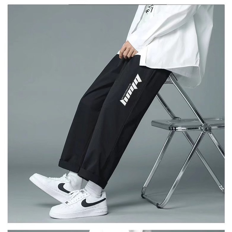 Quần Dài Ống Rộng Vải Lụa Mát Mỏng Nhanh Khô Thời Trang Mùa Hè Cho Nam