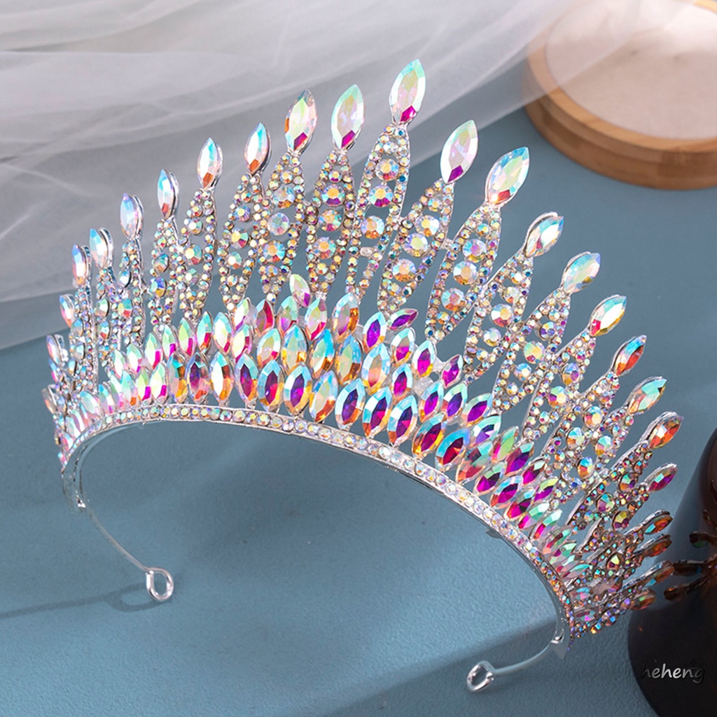 Cài Tóc Hình Vương Miện Đính Đá Chống Trượt / Mài Mòn Cho Cô Dâu