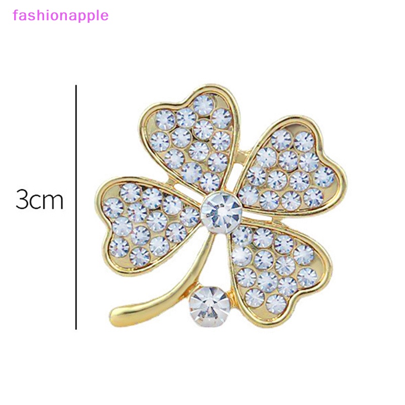 Ghim Cài Áo Hình Cỏ Bốn Lá May Mắn Thời Trang