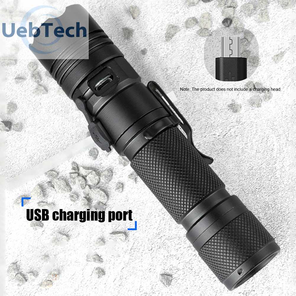 Đèn Pin LED XHP50 800LM 5 Chế Độ 1200mAh Sạc USB Tiện Dụng