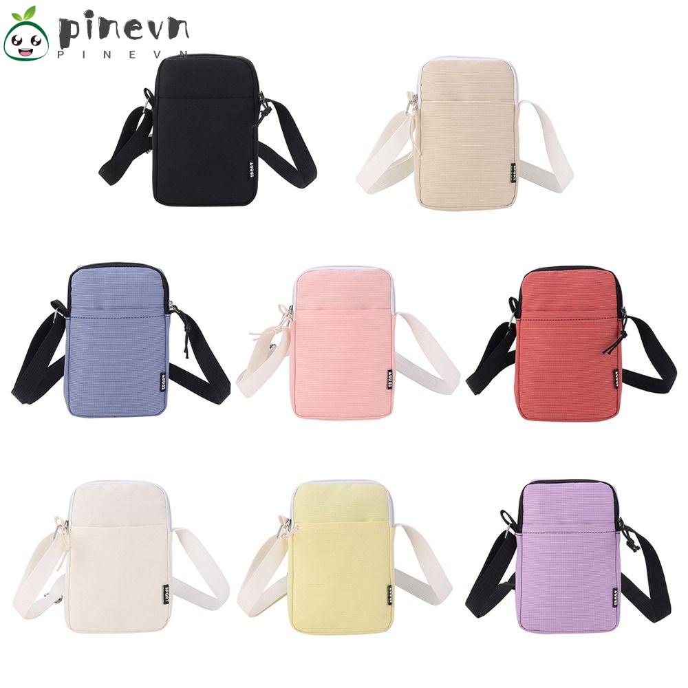 Túi Xách Đeo Vai Vải Canvas Có Khóa Kéo Đơn Giản Xinh Xắn