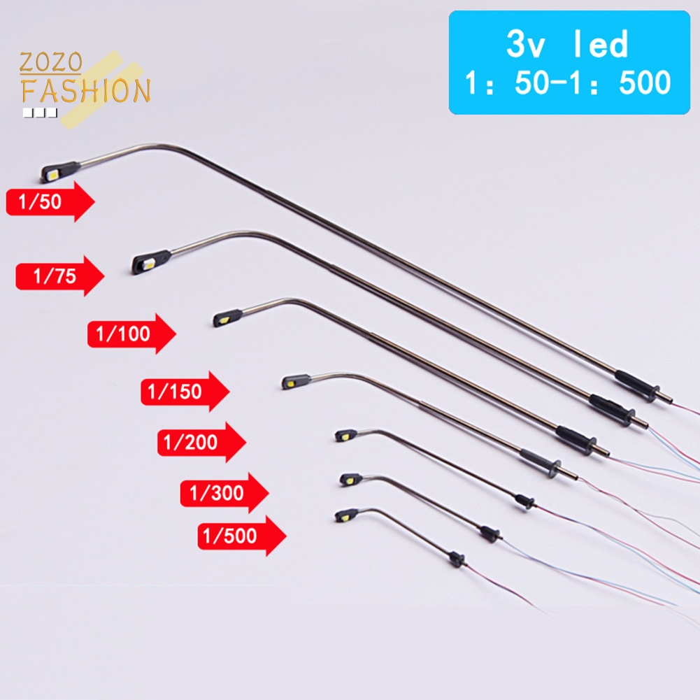 Bộ 10 Mô Hình Đèn Đường LED Dùng Trang Trí Tiểu Cảnh