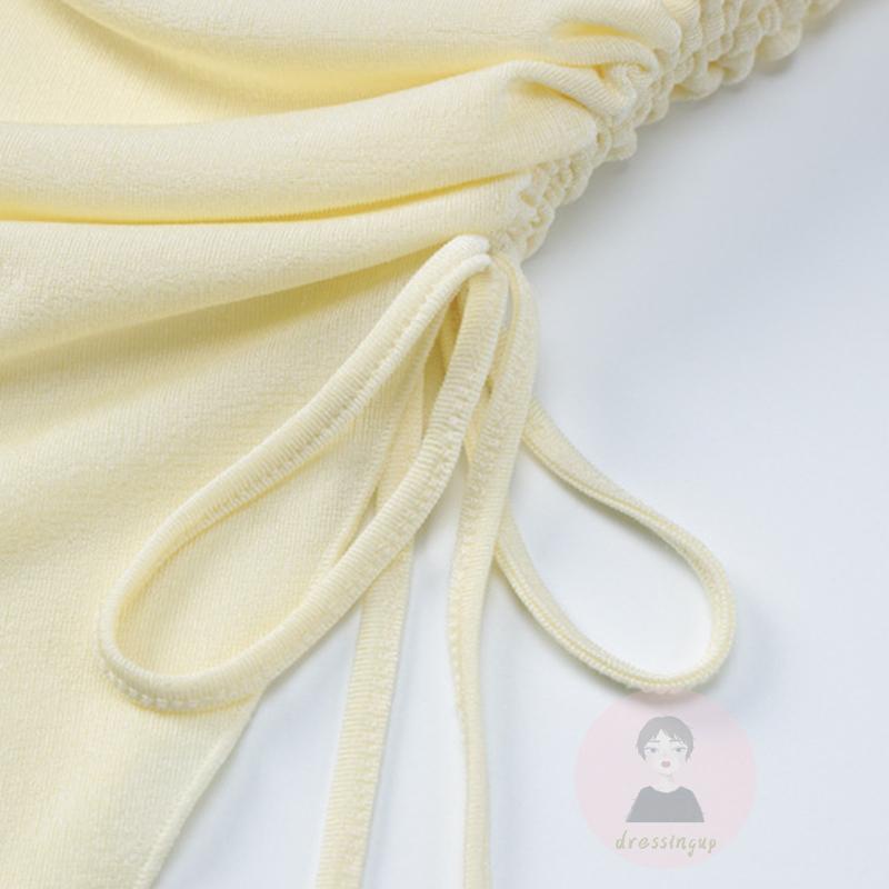 Áo Ống Dây Rút Hở Lưng Xẻ Tà Thời Trang Mùa Hè Cho Nữ