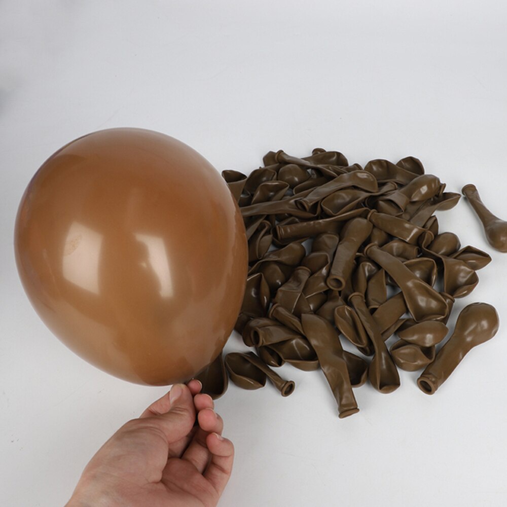 Set 167 Bong Bóng Cao Su Latex Hai Lớp Màu Nâu Dùng Trang Trí Tiệc