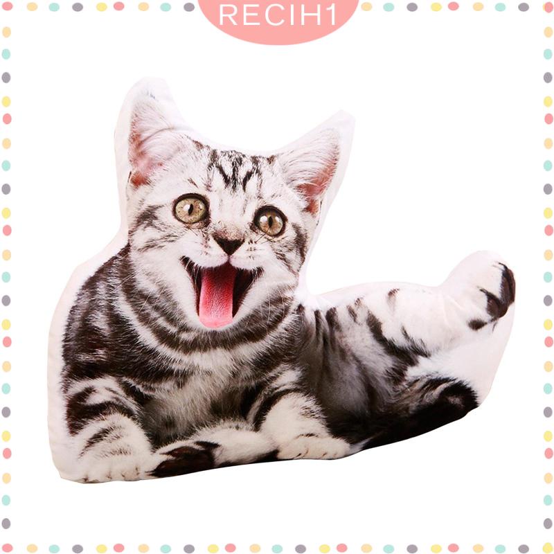 Thú Nhồi Bông Hình Động Vật 3D Mềm Mịn Thoải Mái Có Khóa Kéo Cho Bé