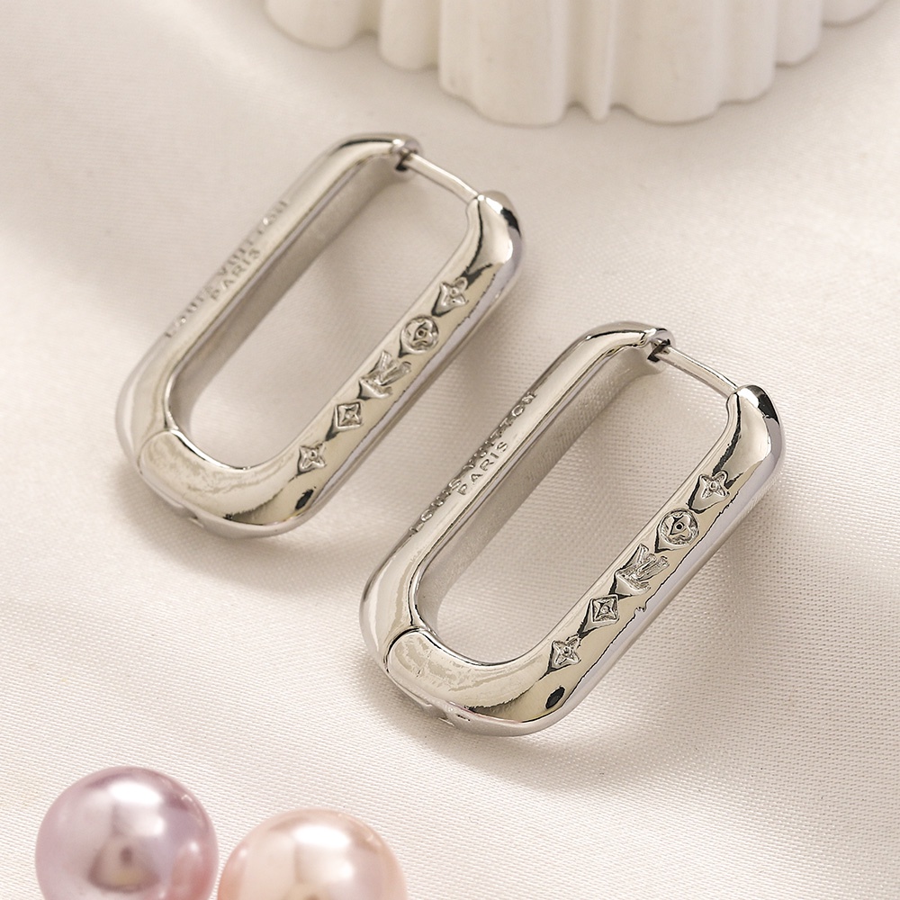 Bông Tai LV LOUIS VUITTON Bằng Thép Titan Thời Trang Dành Cho Nữ