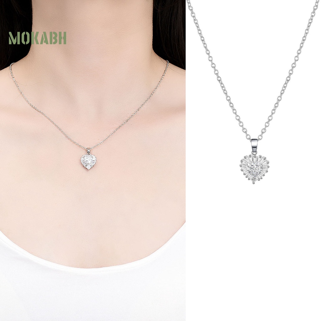 Vòng cổ Mặt Hình Trái Tim Đính Đá Sang Trọng Cho Nữ