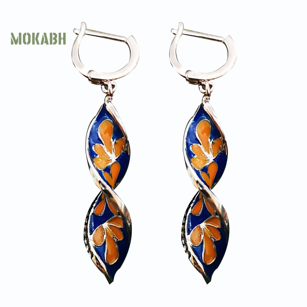 Bông Tai Dạng Xoắn Ốc Đính Đá Thời Trang Cho Nữ