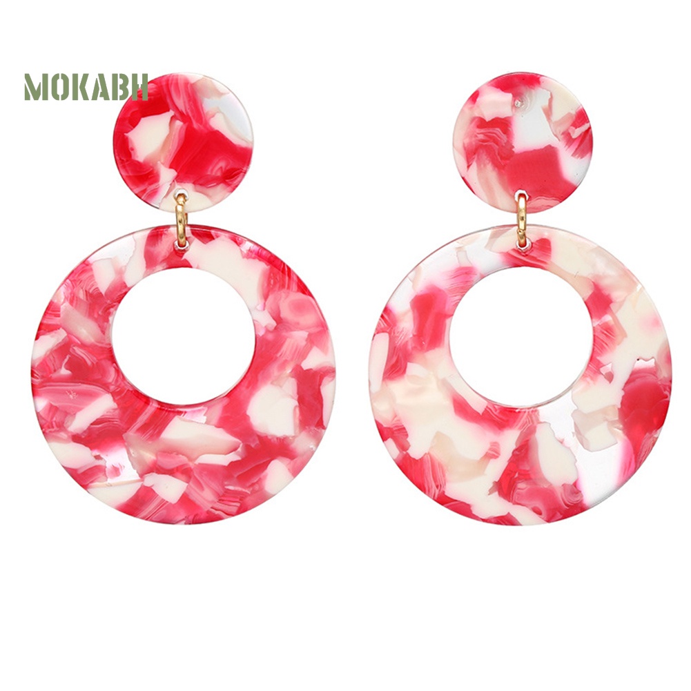 Bông Tai Hình Tròn Rỗng Phong Cách Vintage Thời Trang Dự Tiệc Cho Nữ