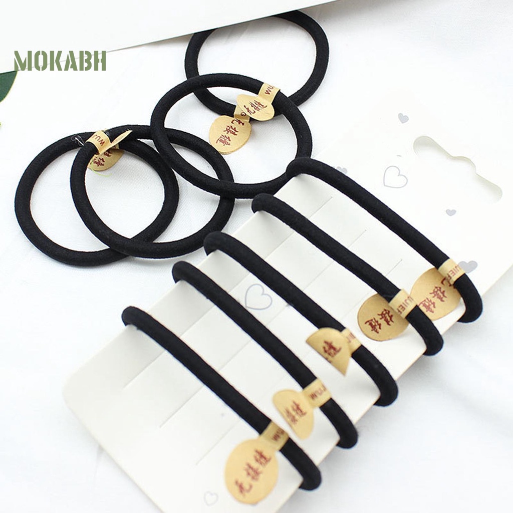 Dây Cột Tóc Màu Đen Dày Dặn Co Giãn Tốt Chống Mài Mòn Độ Bền Cao Tiện Dụng Cho Nữ