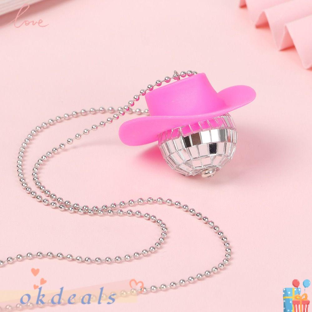 Set 2 Quả Bóng Disco Trang Trí Xe Hơi / Nhà Cửa / Disco Màu Hồng OKDEALS 2 Cái