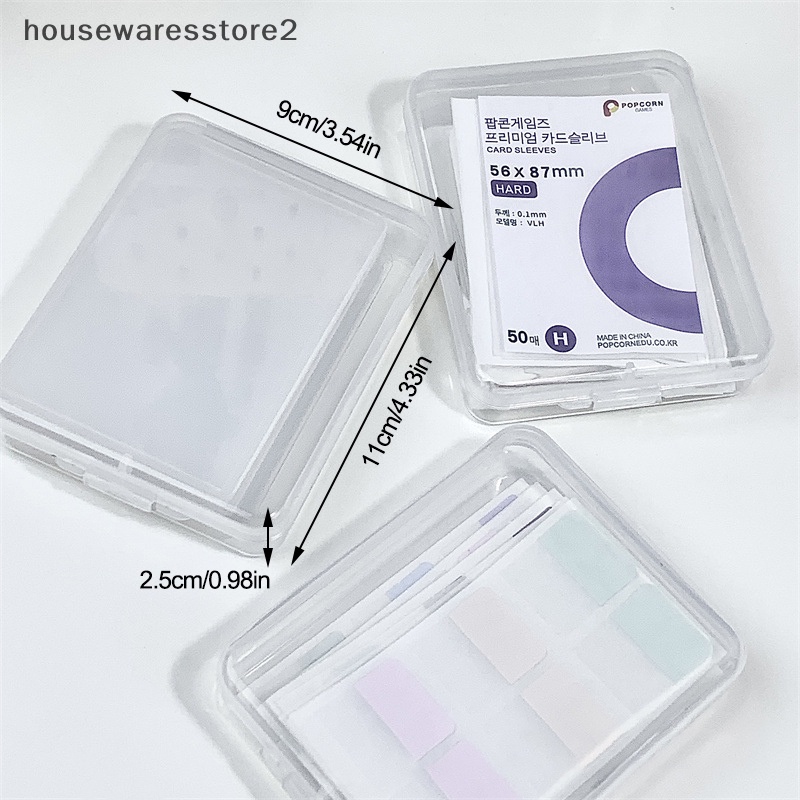 Hộp Đựng Thẻ Trong Suốt Phân Loại Tiện Dụng Để Bàn 2 Ngăn