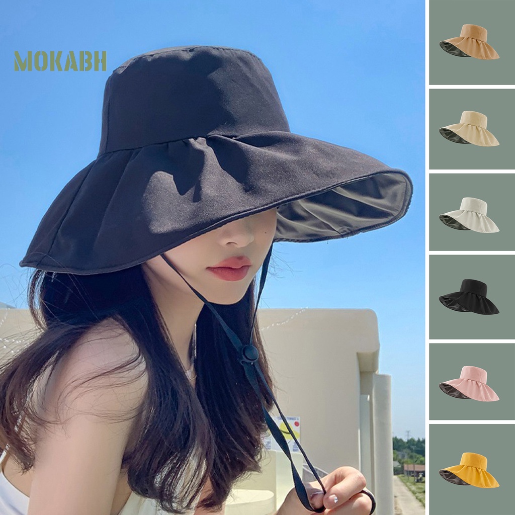 Nón Tai Bèo Rộng Vành UPF 50 Chống Tia UV / Chống Gió Thời Trang Mùa Hè Cho Nữ