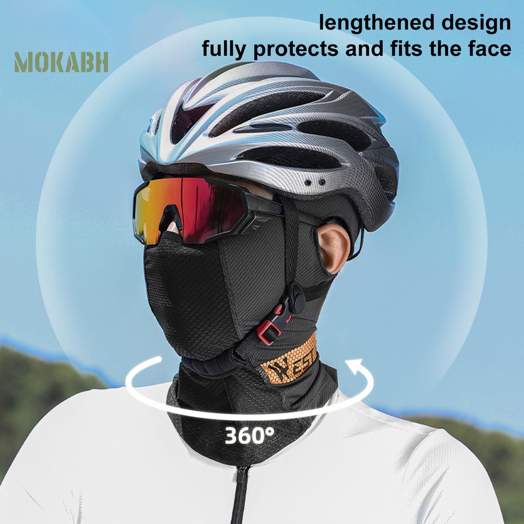 Khăn Trùm Đầu Thể Thao Bằng Lụa Lạnh Mỏng Co Giãn Thoáng Khí Thoải Mái Độ Co Giãn Cao Chống Tia UV