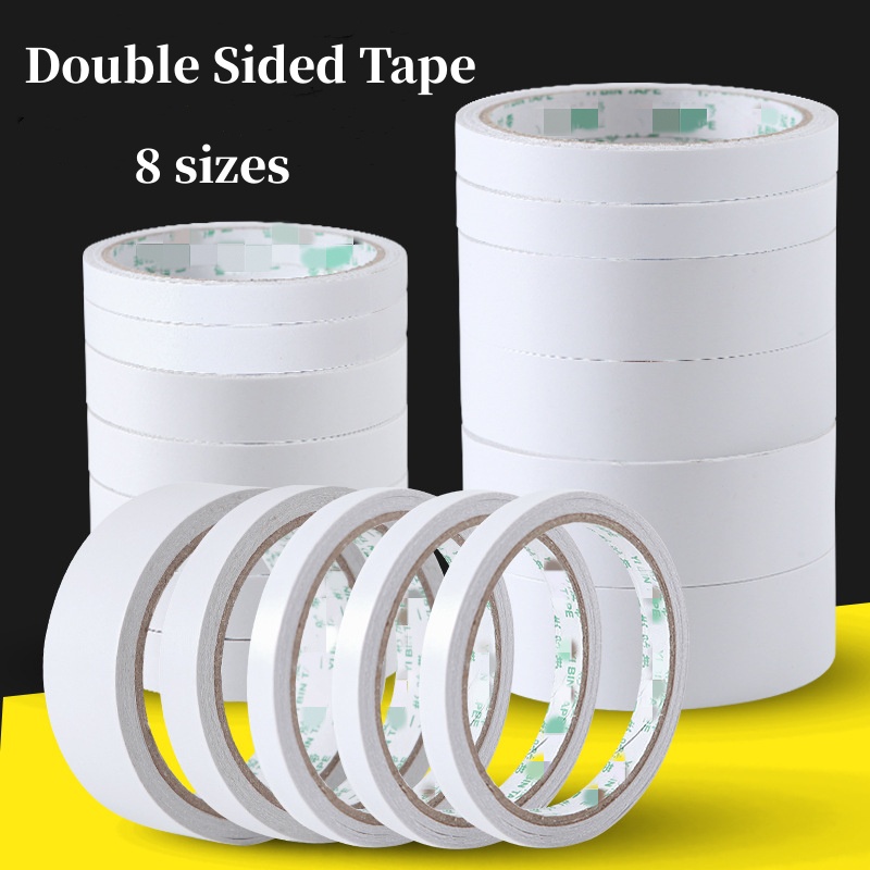 Cuộn Băng Keo Hai Mặt Dài 8m Rộng 5-30mm Thiết Thực Tiện Lợi