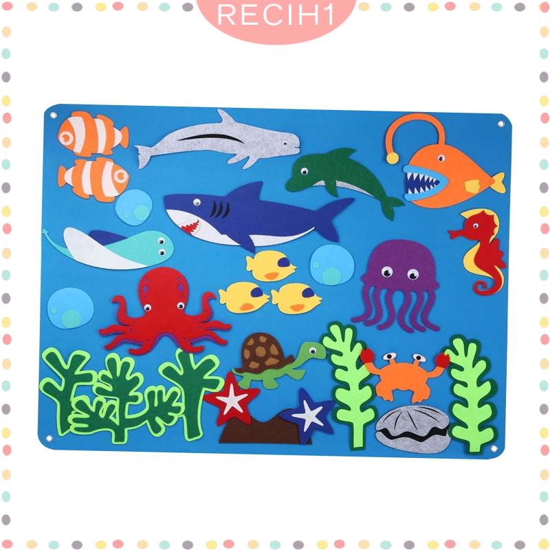 Bảng Nỉ Treo Tường Di Động Hỗ Trợ Dạy Học Montessori Cho Bé Trai 3 4 5 6