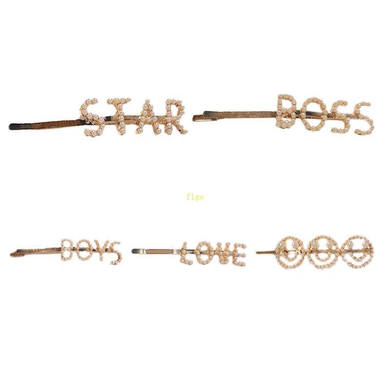 Kẹp Tóc Hình Chữ Cái Bằng Kim Loại Đơn Giản Cho Nữ