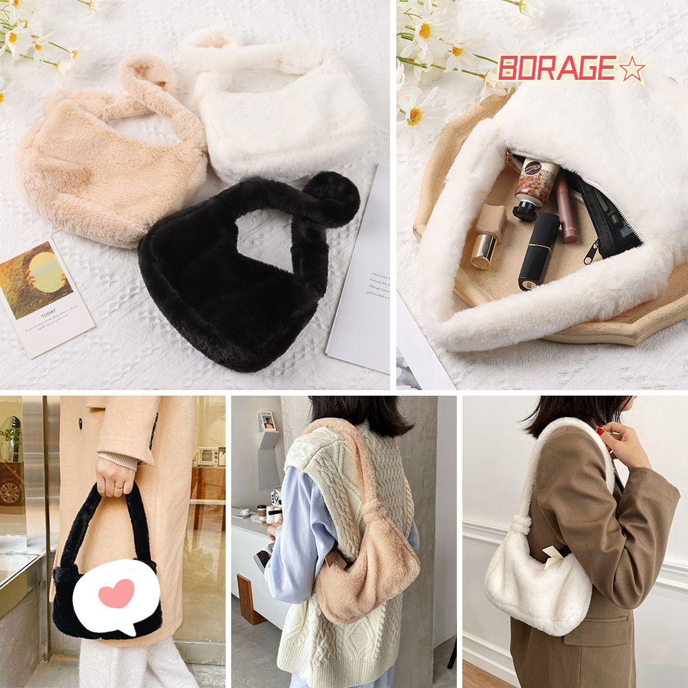 Túi Xách Lông Nhung Màu Sắc Thời Trang Cho Nữ