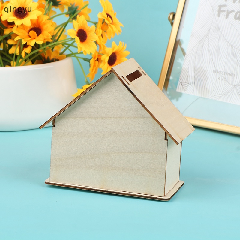 Qingyu Hộp Gỗ Đựng Tiền Xu Tiết Kiệm DIY Dành Cho Trẻ Em