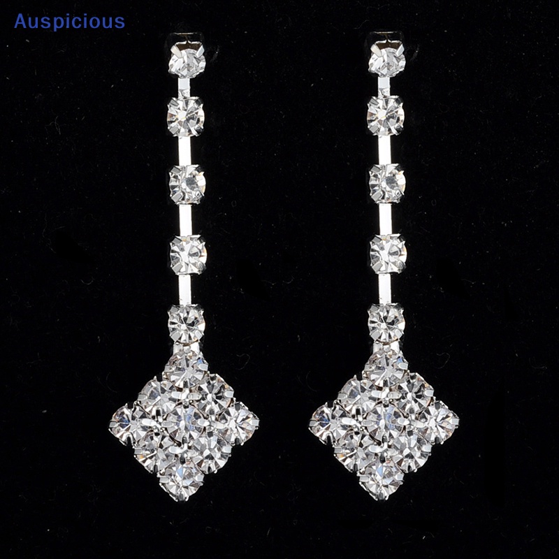 Bộ Vòng cổ + Bông Tai Mạ Bạc Đính Đá Pha Lê Thời Trang Cho Nữ