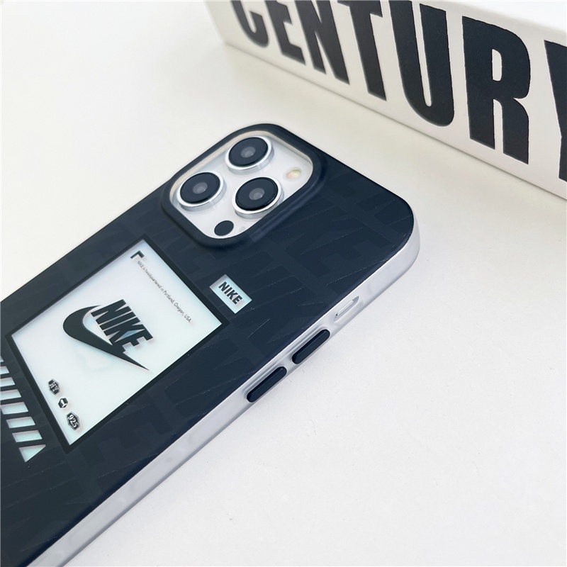 Hoạt Hình Ốp Điện Thoại Mềm Hai Lớp Mạ Nike Cho iphone15 15pro 15promax 14promax 14 14pro 13 13pro 13pm 12 11