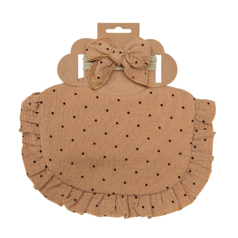 Yếm Ăn Cotton Mềm Mại Đính Nơ Xinh Xắn Cho Bé