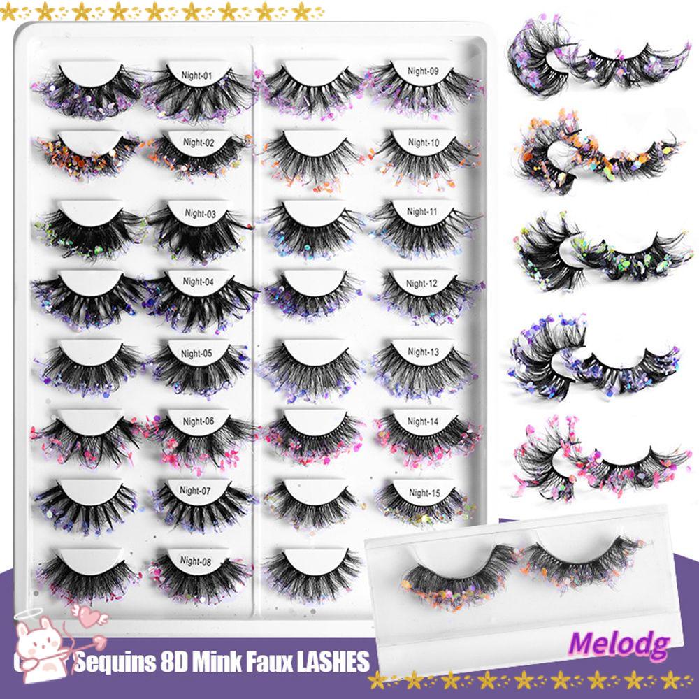 Lông Mi Giả 20mm Màu Huỳnh Quang Lấp Lánh