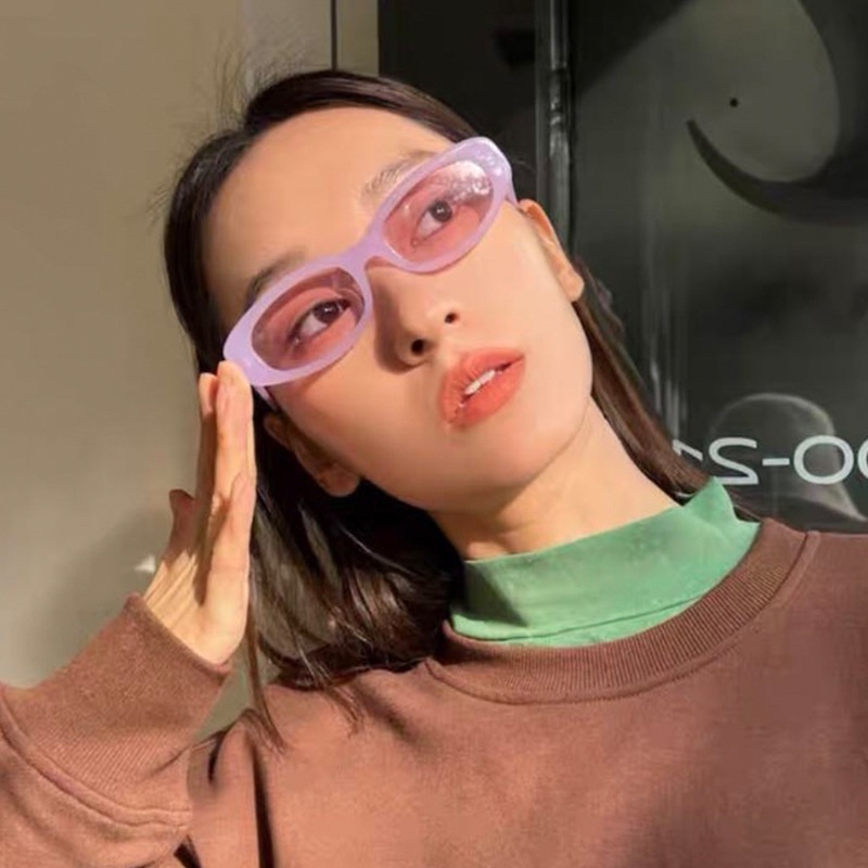 Kính Mát Hình Mắt Mèo Phong Cách Hip Hop Punk Hàn Quốc Mới Cho Nữ