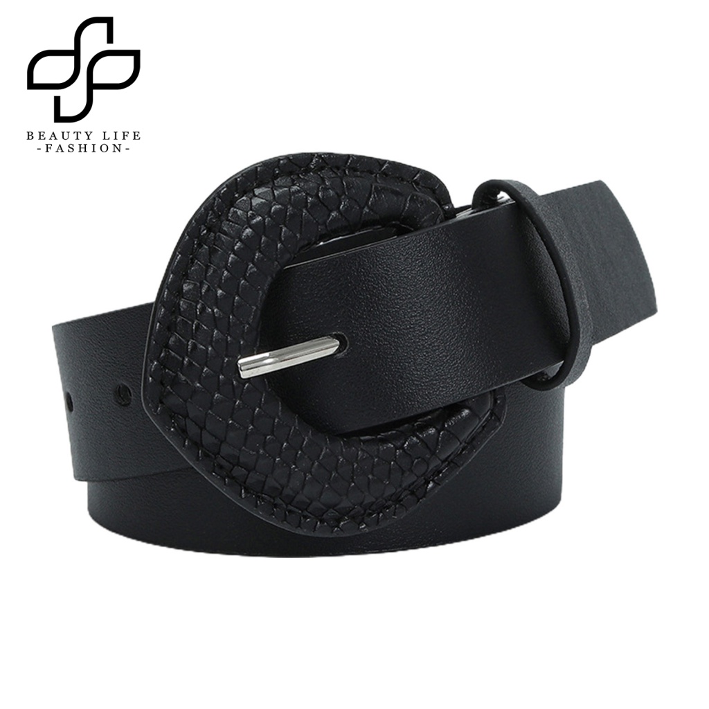 Thắt Lưng Dây Giả Da Rắn Màu Trơn Điều Chỉnh Được Phong Cách Dân Tộc Cho Nữ