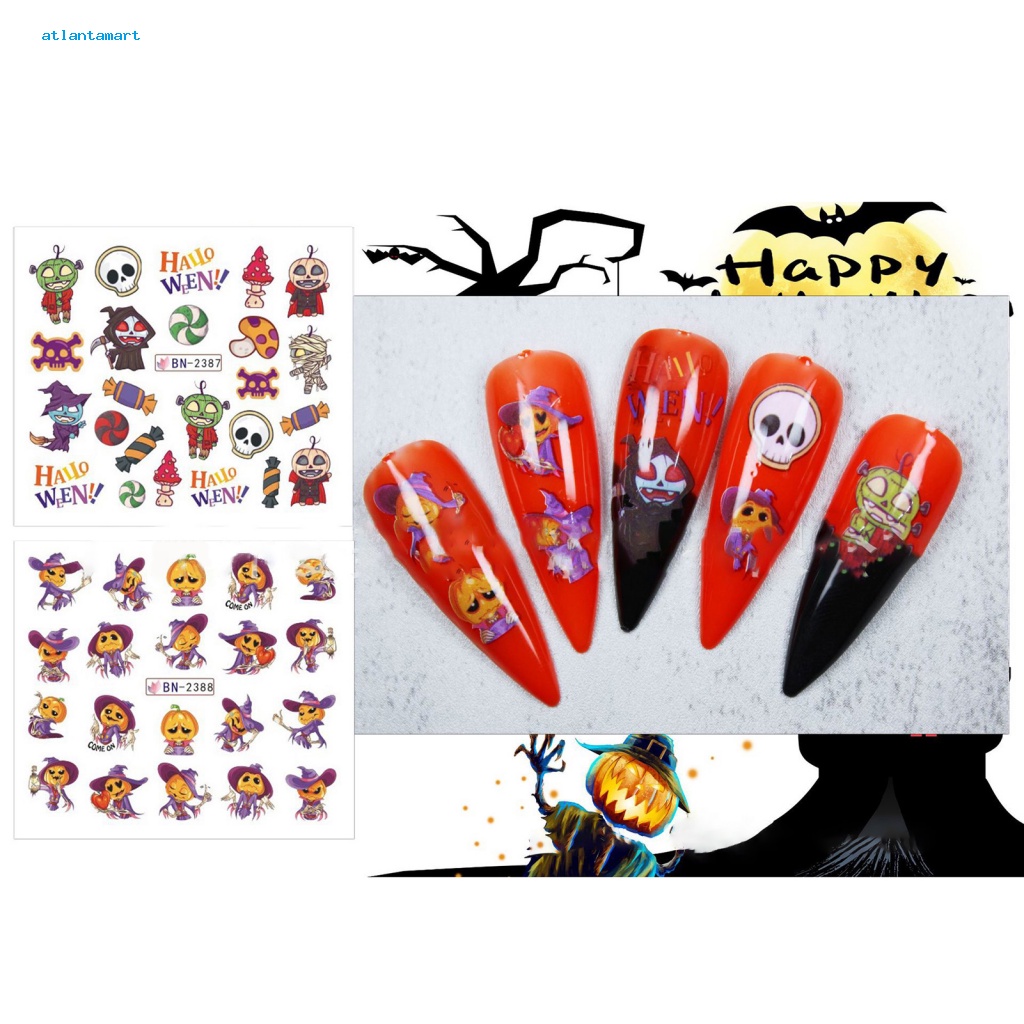 Túi Đựng Đồ Dùng Cao Cấp Tiện Dụng| Miếng Dán Trang Trí Móng Tay Nhiều Màu Sắc Không Phai Màu Họa Tiết Kinh Dị