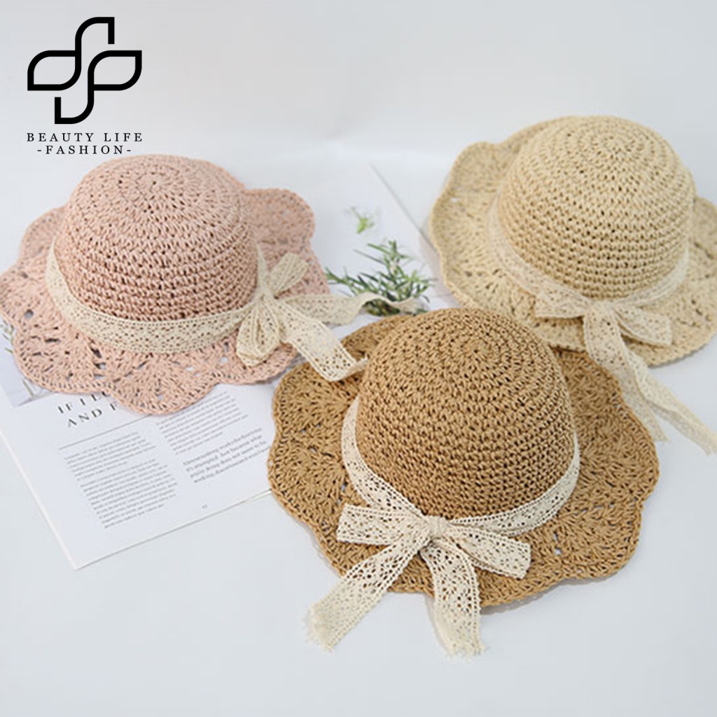 Mũ Vành Tròn Rỗng Điều Chỉnh Được Thời Trang Xinh Xắn Cho Bé Gái