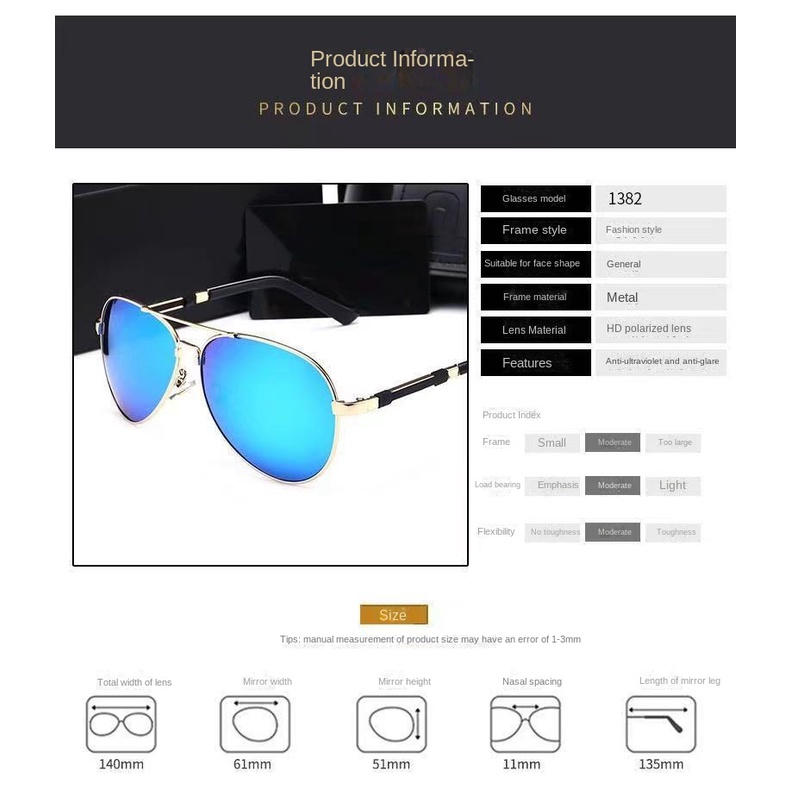 Kính Mát Phân Cực Chống Tia UV Mới Cho Cả Nam Và Nữ