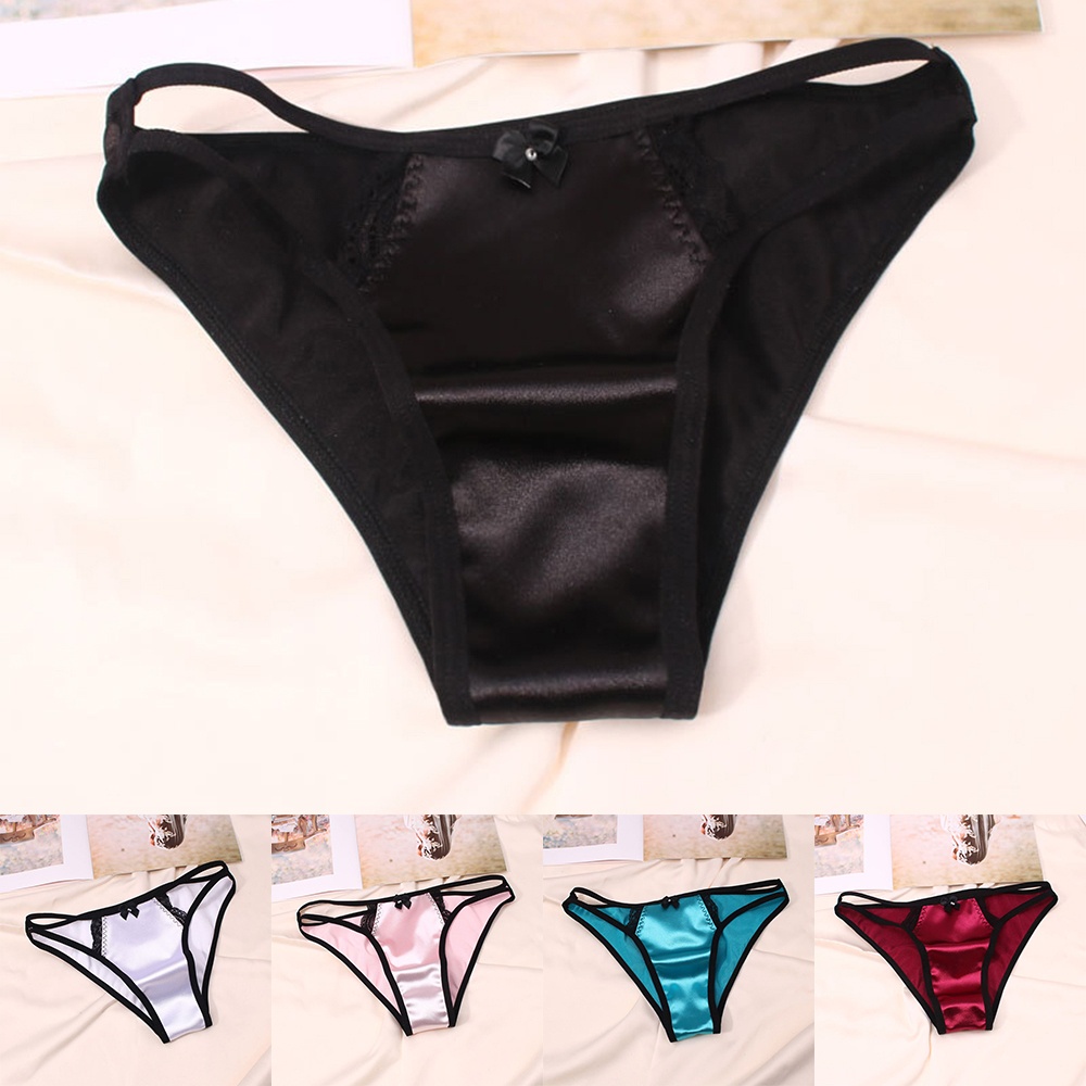 Quần Lót Lụa Satin Thoáng Khí Thoải Mái Cho Nữ
