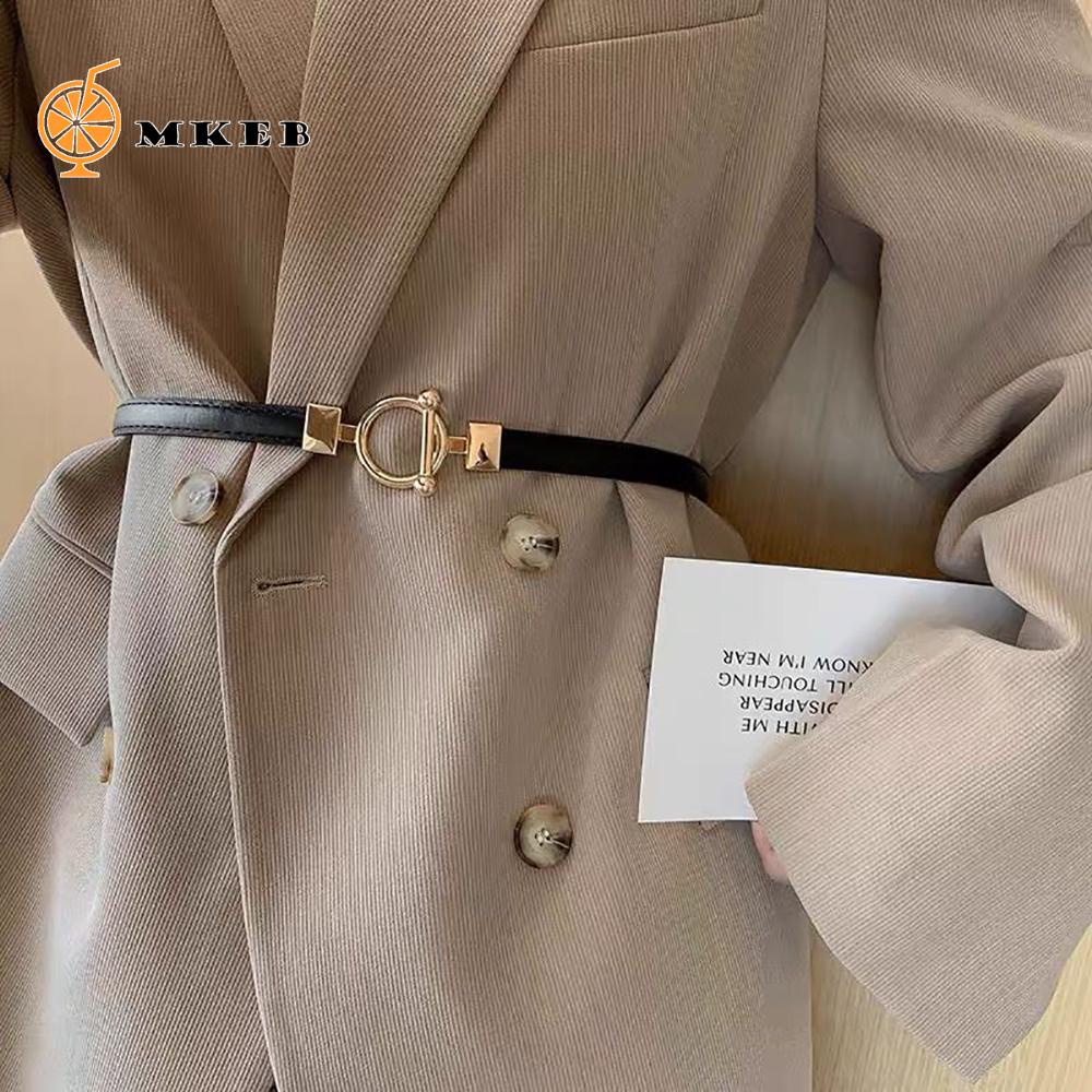 Thắt Lưng Da PU Khóa Kim Loại Nhiều Màu Tùy Chọn Thời Trang Sang Trọng Cho Nữ