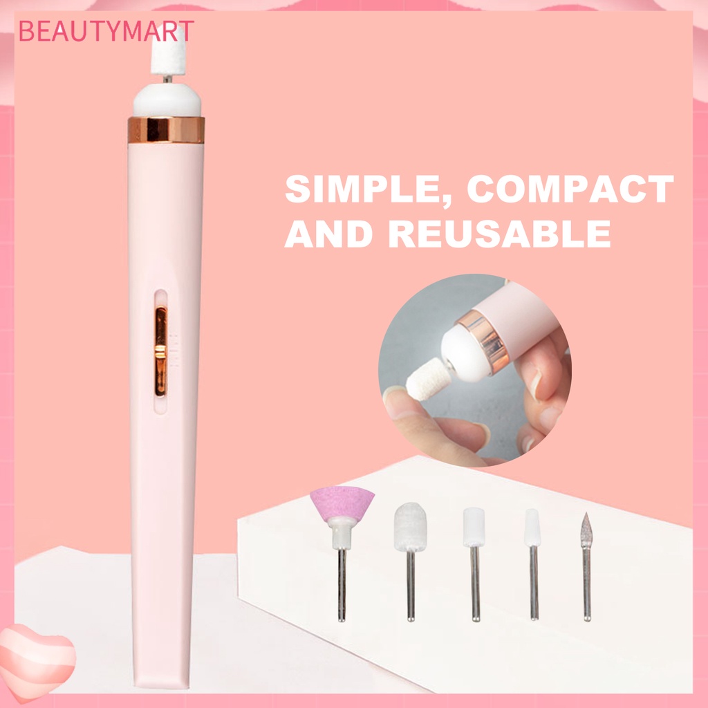 1 Bộ Máy Mài Móng Tay Loại Bỏ Da Chết Tiếng Ồn Thấp Tốc Độ Cao Kèm Mũi Khoan Chuyên Dụng Cho Salon Làm Móng