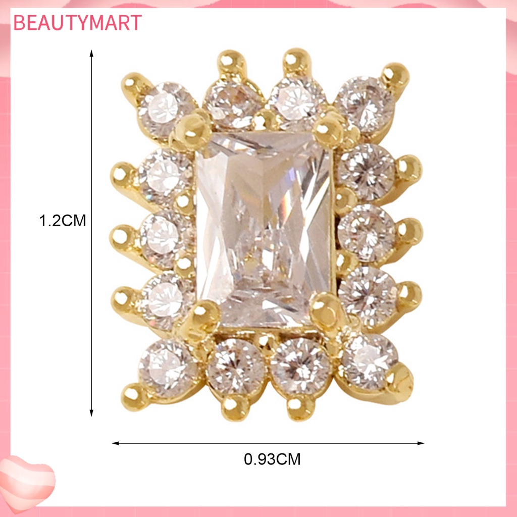 Phụ Kiện Đá Zirconia Hình Vuông Đính Trang Trí Móng Tay