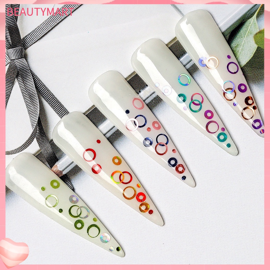 Hộp 12 Ngăn Đựng Hạt Kim Sa Tròn Nhiều Hình Dạng Màu Kẹo Làm Móng Nghệ Thuật Cho Nữ