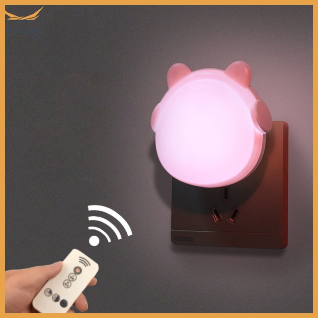 Đèn Ngủ Điều Khiển Từ Xa 3 Mức Độ Hình Gấu Dễ Thương Bảo Vệ Mắt Cho Bé